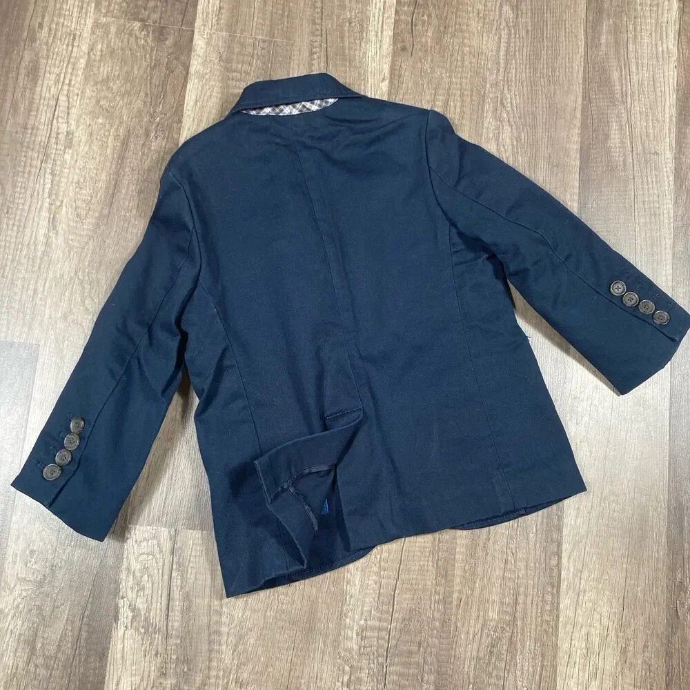 Ralph Lauren Polo Boy Blazer Jacket 3T Crest Navy Blue Preppy Academia Gentleman